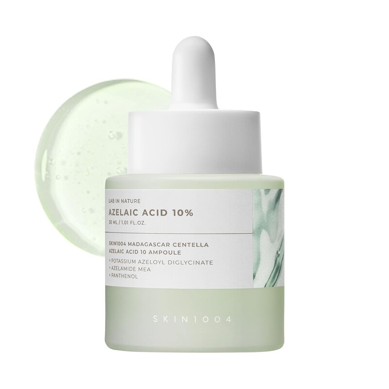 SKIN1004 Azelaïnezuur 10% ampul, hydraterend gezichtsserum voor de onzuivere en geïrriteerde huid, kalmerende verzorging voor zichtbare vlekken met centella, niacinamidevrij, Koreaanse huidverzorging, 1,01 fl. oz / 30 ml