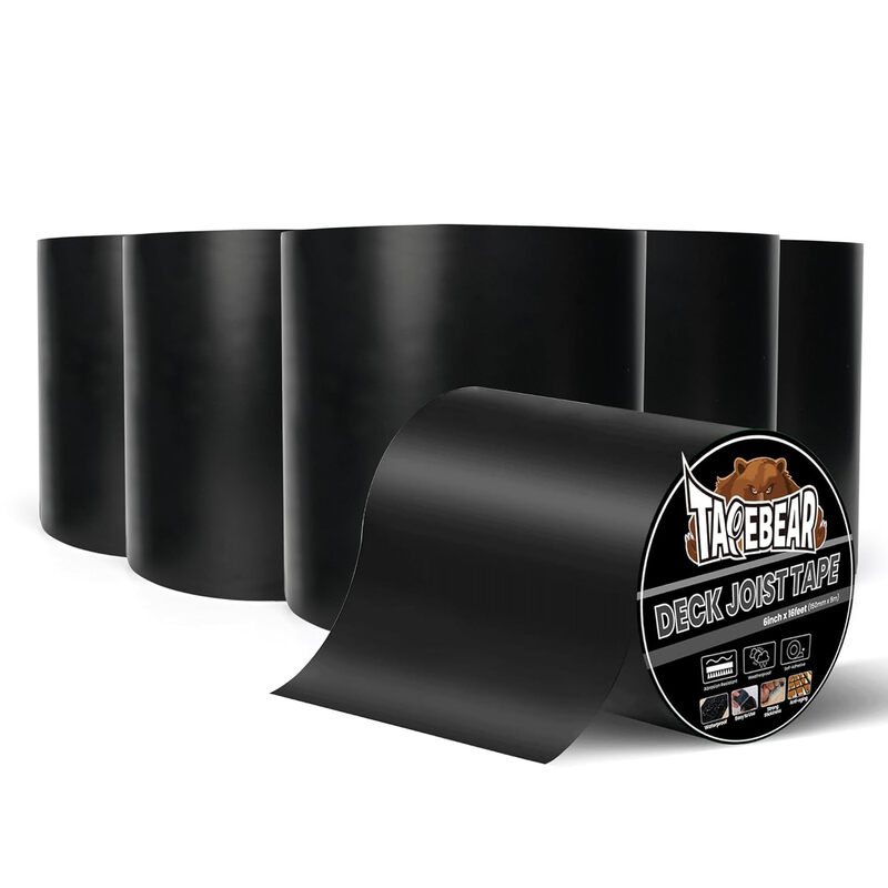 TAPEBEAR Balkenband für Terrassen 15 cm x 4,8 m, Balkenband Butyl-Dichtungsband wasserdicht wetterbeständig Abdichtband korrosionsbeständig für Wohnmobil-Dach, Holzterrassenbalken, 6 Rollen