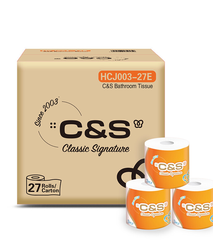 C&S Jierou Toilettenpapierrolle, 3-lagig, 178g, 27 Rollen