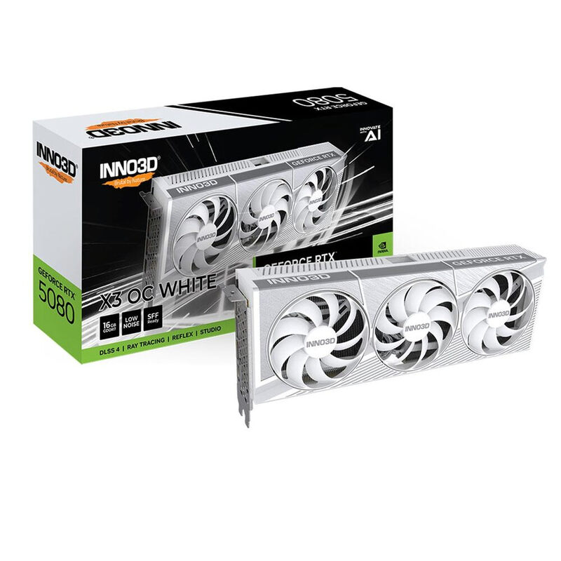INNO3D GeForce RTX 5080 X3 OC White 16 GB GDDR7 Grafikkarte