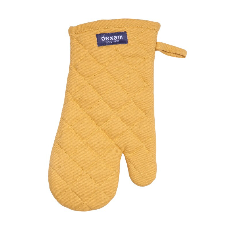 Single Oven Glove Love Colour 100% Cotton Ochre