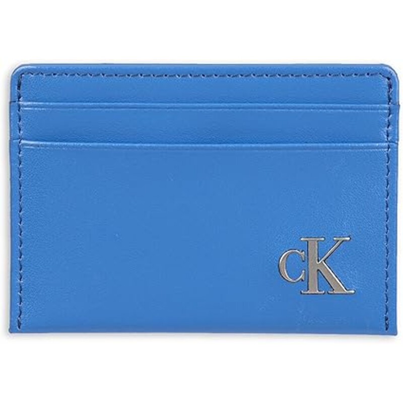 Calvin Klein Bold Card Holder Mens Wallets - Slate Blue