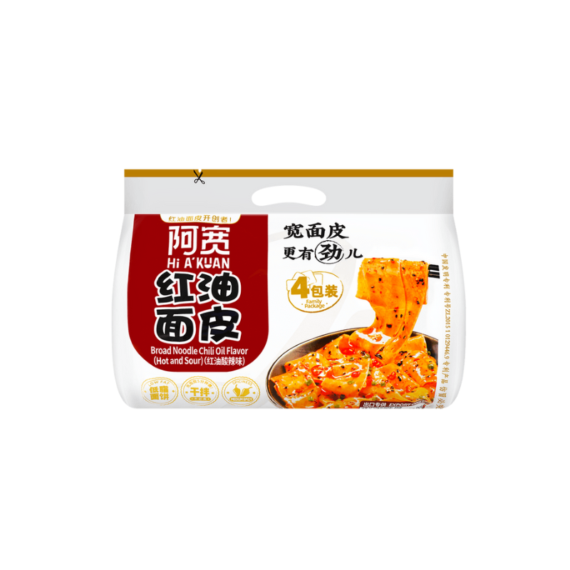 A'Kuan Broad Noodle Sour & Hot 4pcs 460g