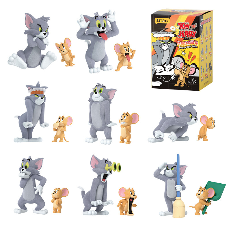 52TOYS Tom und Jerry Mental State Appreciation Serie Blind Box Sammelfigur  Schreibtischdeko Geburtstagsgeschenk 1 zufällige Einzelbox
