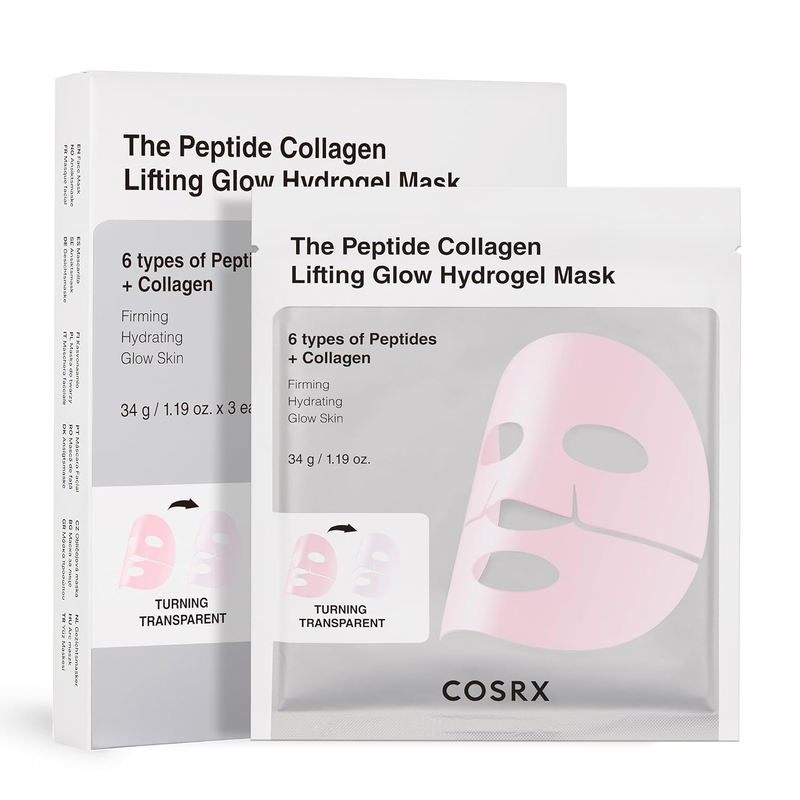 COSRX Verhelderend gelmasker met peptiden en collageen, 3 stuks, 34 g x 3