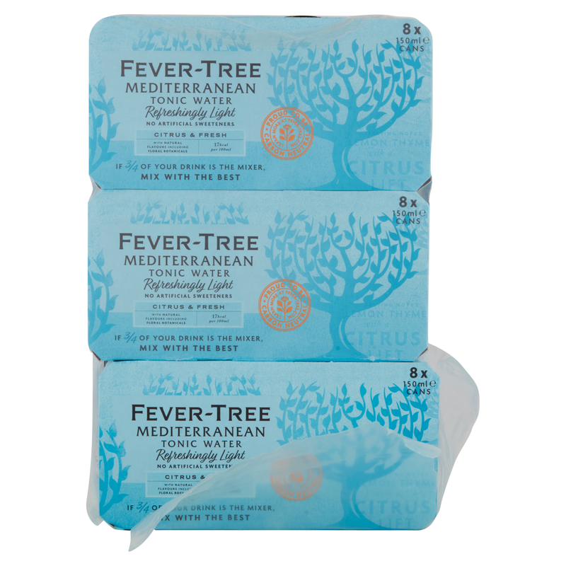 Fever-Tree Refreshingly Light Mediterranean Tonic Water 8X150ml