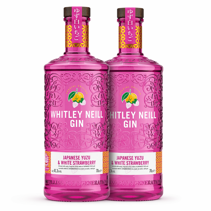 Pack of 2 - Whitley Neill Yuzu & Strawberry Gin 70cl