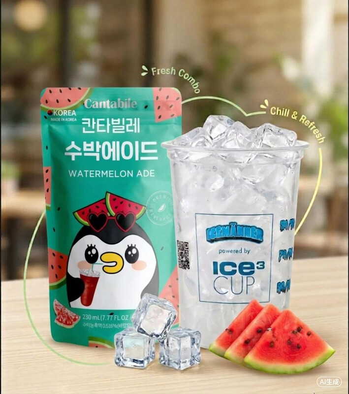 CTB Wassermelonen-Ade 230 ml mit Eisbecher