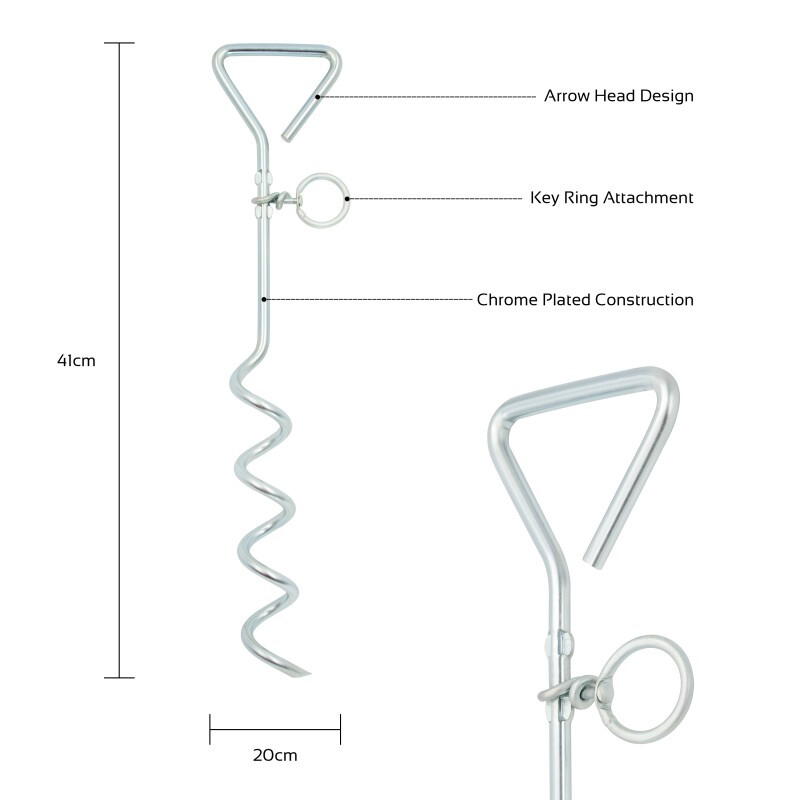 16" Camping Tie Out Stake