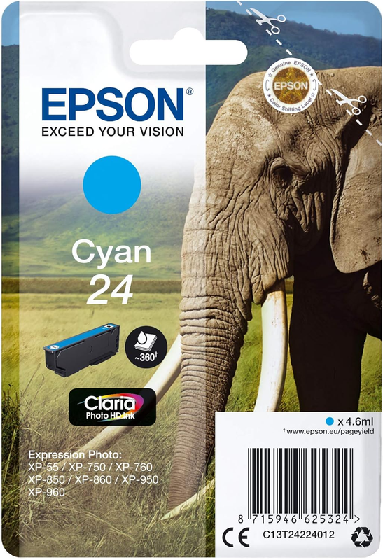 Epson 24 cyan olifant origineel