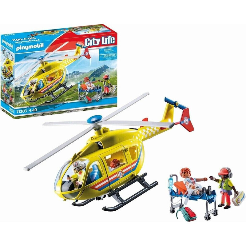 PLAYMOBIL 71203 City Life Rettungshelikopter 4+
