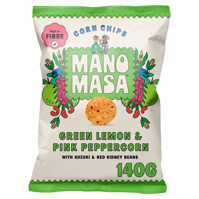 Green Lemon & Pink Peppercorn Tortilla Chips 140g