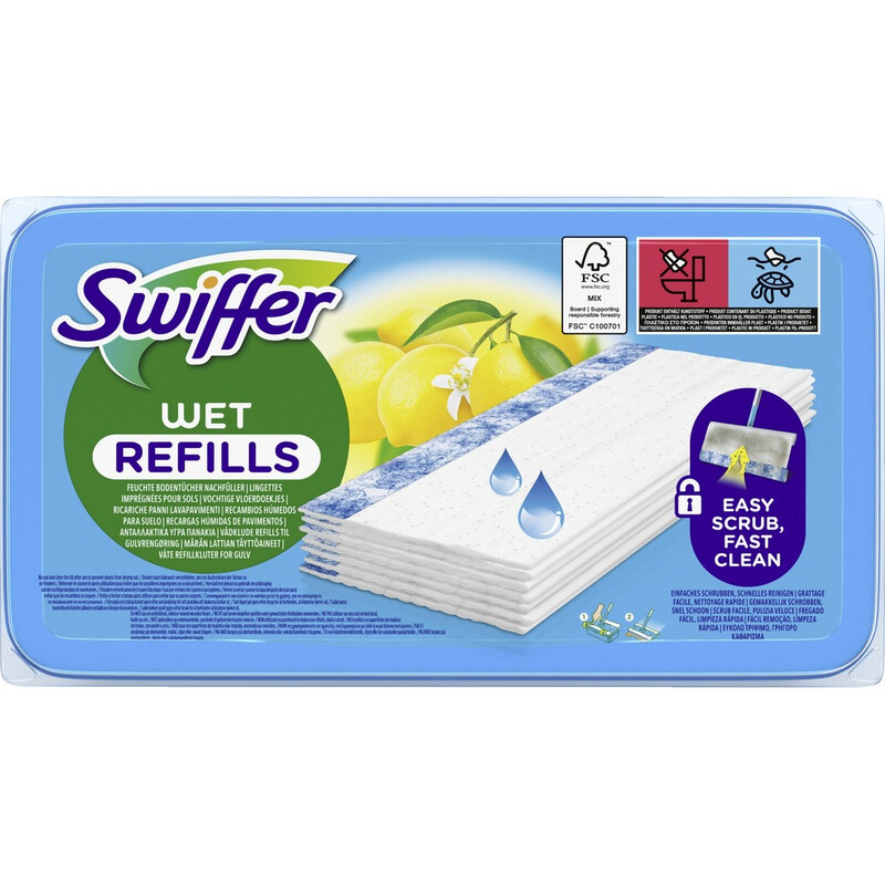 Swiffer MAXI PACK 24 Stück feuchte Bodentücher mit Tausenden von abdriftmindernden Fasern **B-Ware – geprüft** Wet Refills in Weiß - Image 7