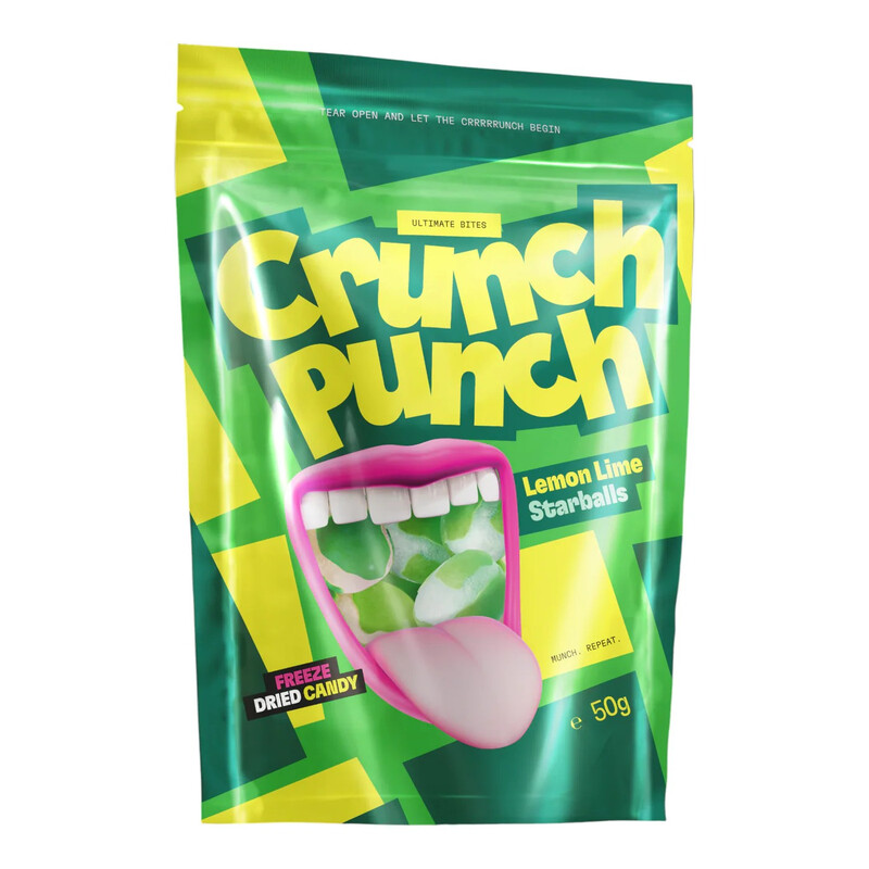 Candy Crunch Punch stervormige snoepjes citroen&limoen 50 g