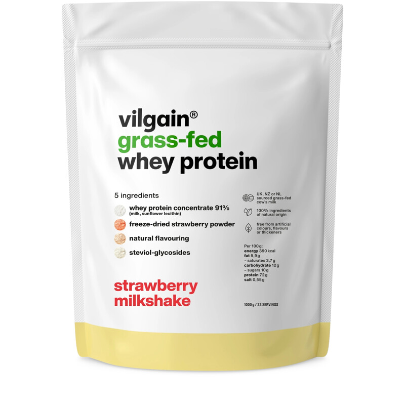 Grass Fed Whey Protein Strawberry Milkshake Protein Nutrition Powder - 1000g