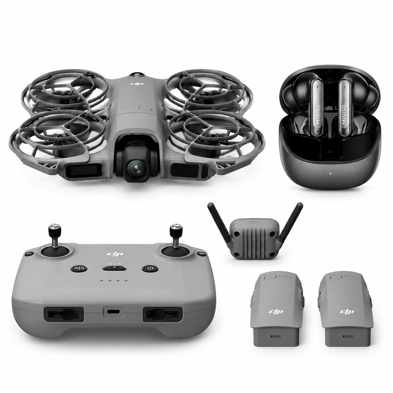 【Black Friday Vroege Deals】DJI Neo 2 Fly More Combo-bundel met gratis oordopjes, complete drone-accessoireset