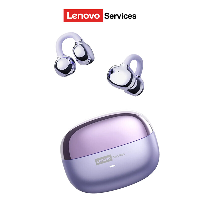 Lenovo Services LE302 Lila kabellose Ohrhörer mit Ohrbügeln Hochwertiger Klang, bequemer Sitz