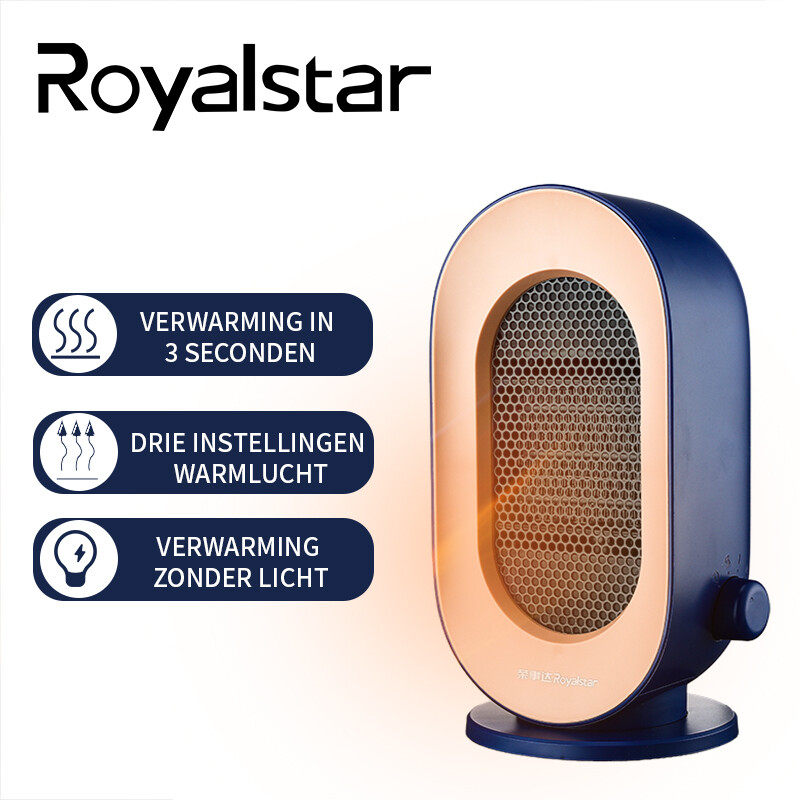Royalstar 3 s instantverwarming, 3 warmtestanden, 600 W vermogen, kantel- en oververhittingsbeveiliging, S720SW