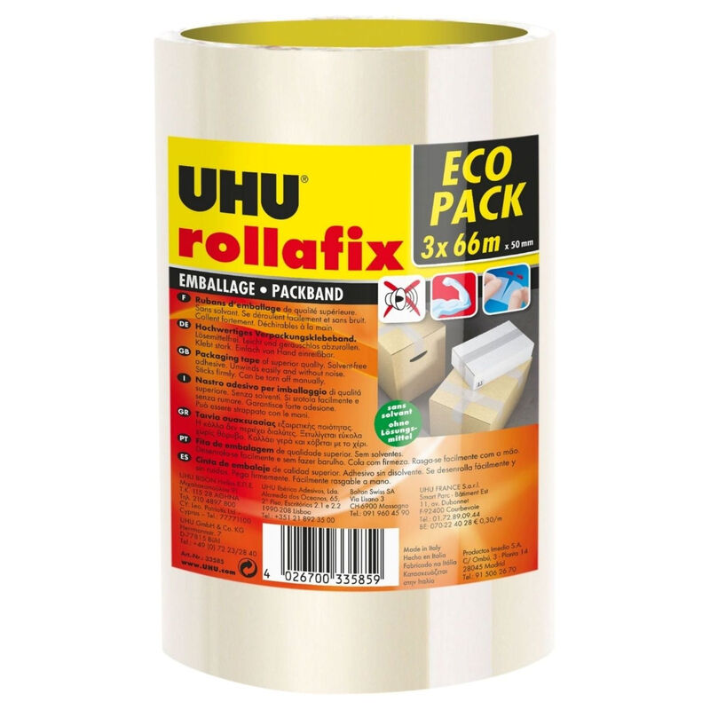 Ruban adhésif d'emballage Rollafix 3 x 66 mm - vue 2