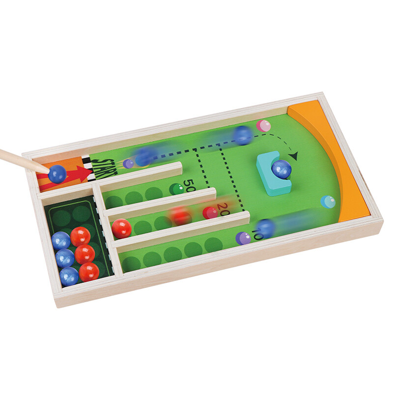 MIMI Holz Katapult Tisch-Pinball-Spiel 2 Spieler Familienparty Spielzeug