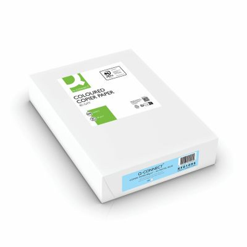Q-Connect Blue Ream Coloured Copier A4 Paper 80Gsm (500 Pack)