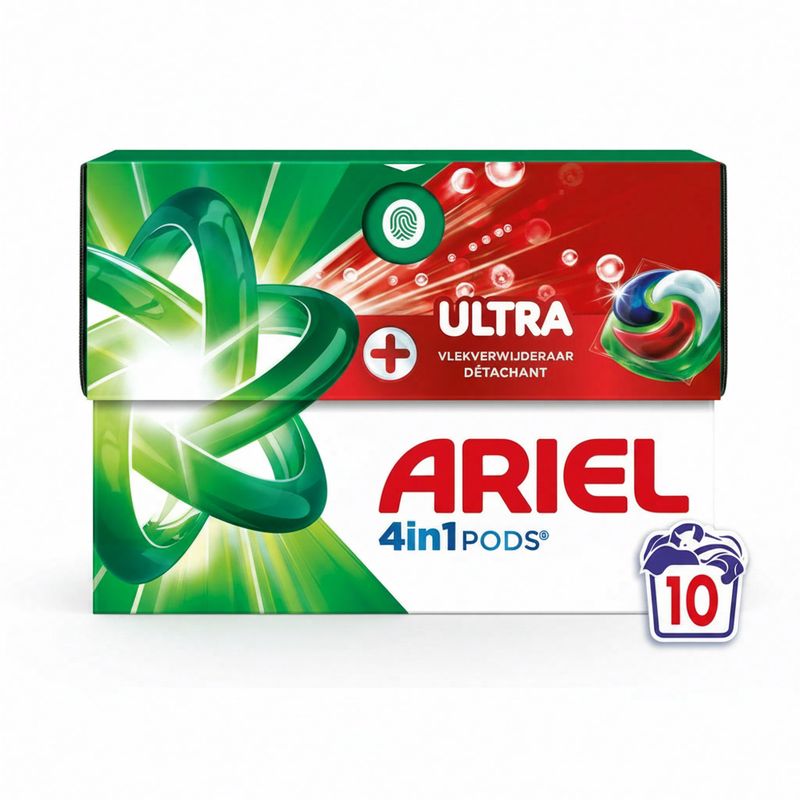 Ariel 4in1 pods wasmiddelcapsules met ultra vlekverwijderaar, 10 wasbeurten