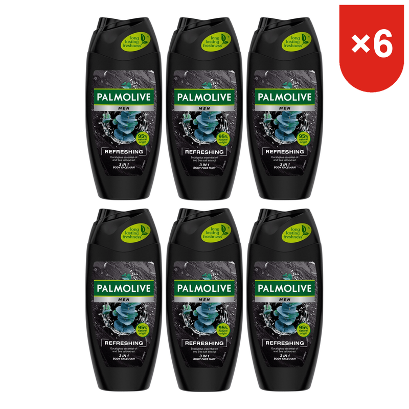 Palmolive Gel douche homme - Rafraîchissant 250 ml (Lot de 6)