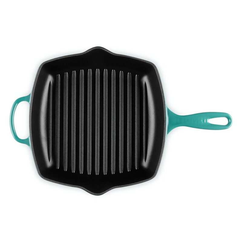 Le Creuset Quadratische Grillpfanne Signature 26 cm Bleu Riviera