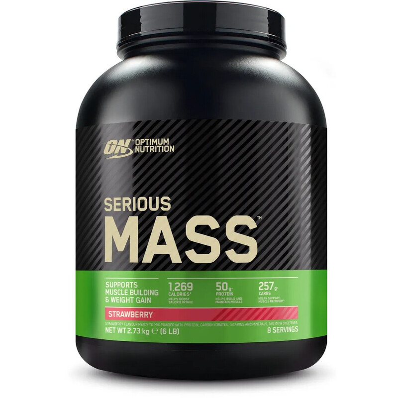Optimum Nutrition Serious Mass Gewichtszunahme-Unterstützung Erdbeerpulver-Geschmack - 2,73 kg
