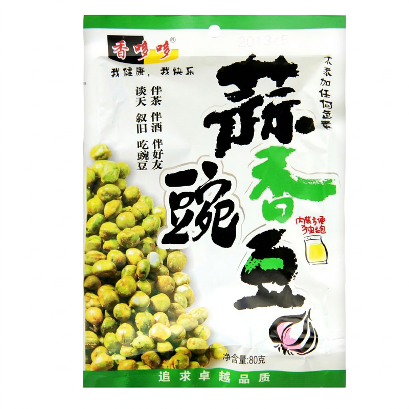 Xiang Duo Duo Knoblauch-Erbsen 80g