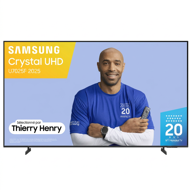 Samsung TV 65 pouces Crystal UHD U7025F 4K Smart TV couleurs incroyables avec Crystal Processor 4K écoutez tous les haut parleurs avec Q Symphony données protégées Knox Security et Gaming Hub - vue 6