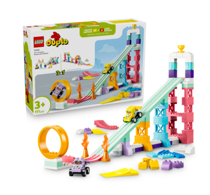 LEGO DUPLO Town 10478 3-in-1 creatieve hellingen met voertuigen
