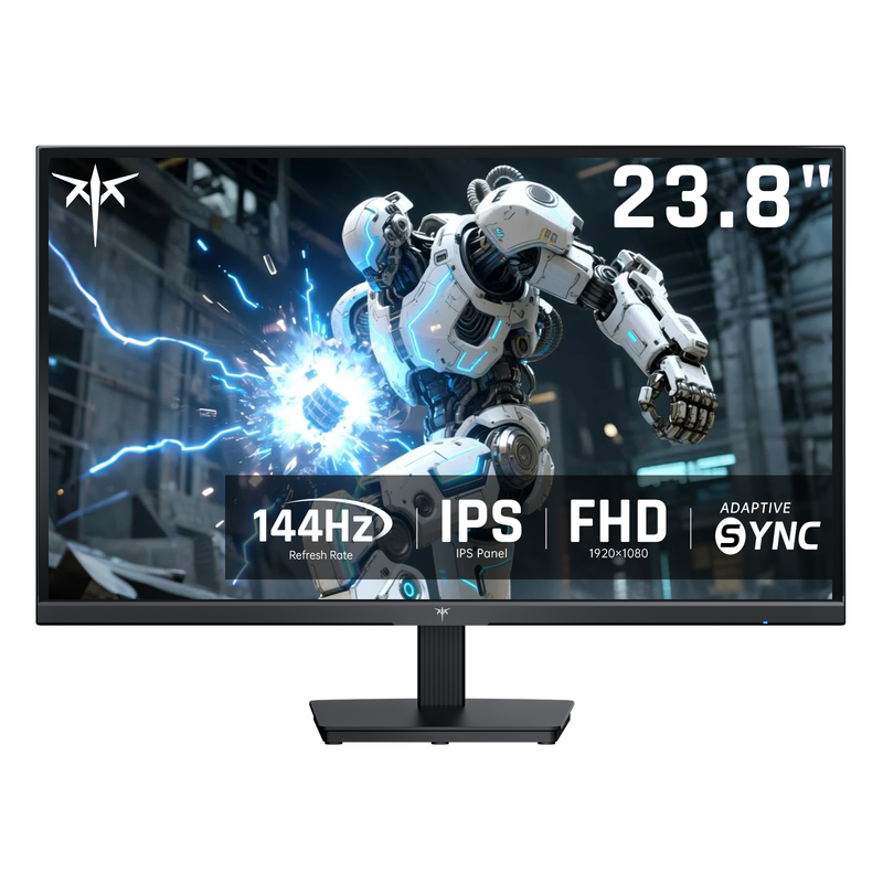 KTC 24 Zoll Gaming Monitor 144 Hz 1080P FHD, IPS Computer Monitor mit 1500:1 Kontrast, 116 % sRGB, Adaptive Sync, HDMI DP Eye Care Neigbares Desktop Display für PC Gamer & Büroarbeit, H24B9S