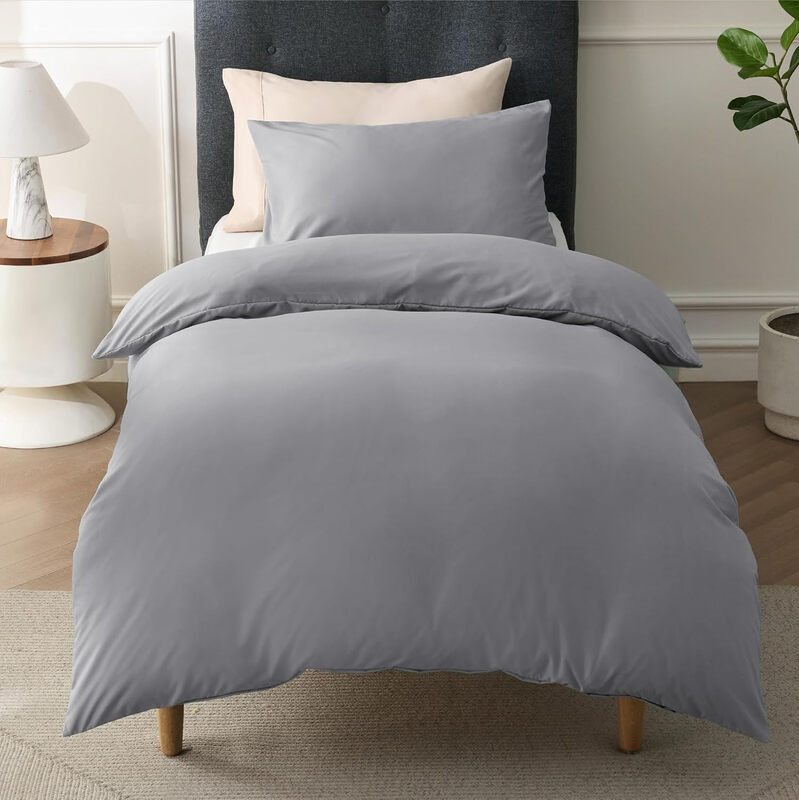 Duvet Cover Set-Solid-UK Grey135x200cm*1pcs+50x75cm*1pcs100%Polyester