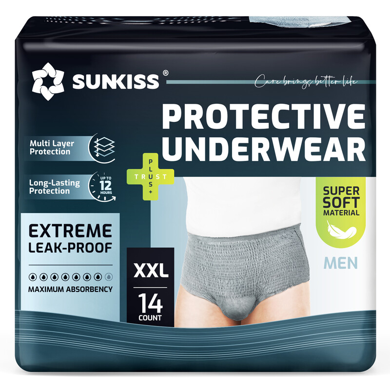 Incontinence Underwear for Men,Daytime Disposable Adult Pull Ups,Mens Protective Brie