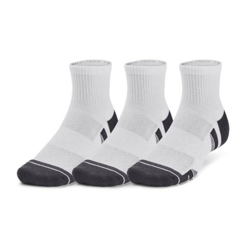 Performance Tech Unisex 3-Pack Quarter Socks White M