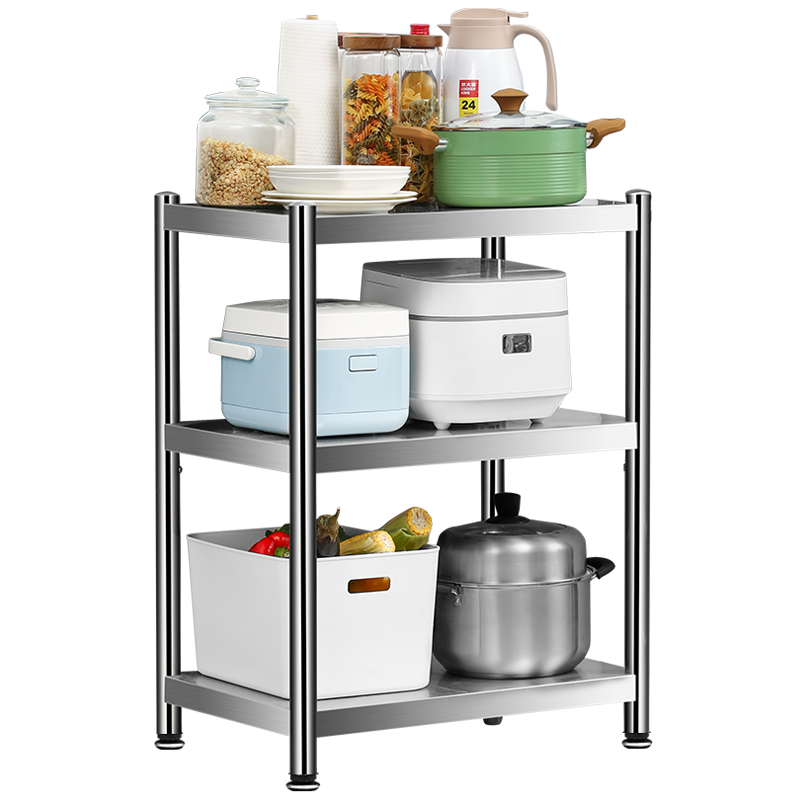 3 Layer Kitchen Countertop Microwave Stand Appliance Organizer Rack Pull Out Sliding