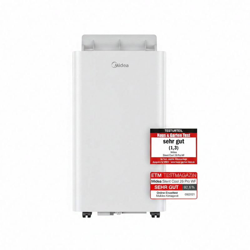Midea Silent Cool 26 Pro WF - draagbare airco - 9000 BTU koeling, 2,6 kW ontvochtiger&ventilatie