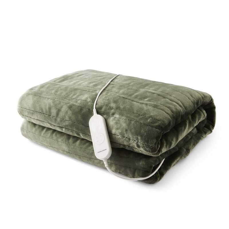 EverCosy Small Fleece Electric Heated Throw – Green, 610001