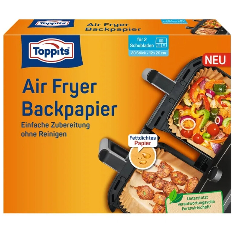 Toppits Backpapier Airfryer 12x20cm20 St