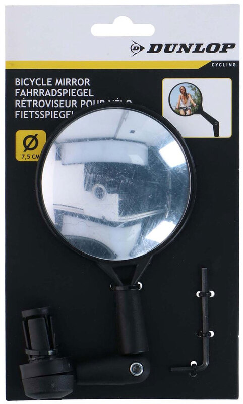 Dunlop Fietsspiegel - 7,5 cm, zwart