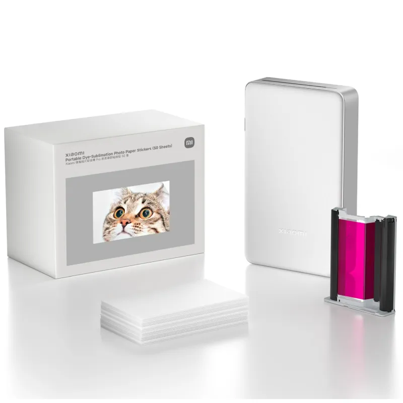 Portable Dye-Sublimation Photo Paper Stickers (50 Sheets)