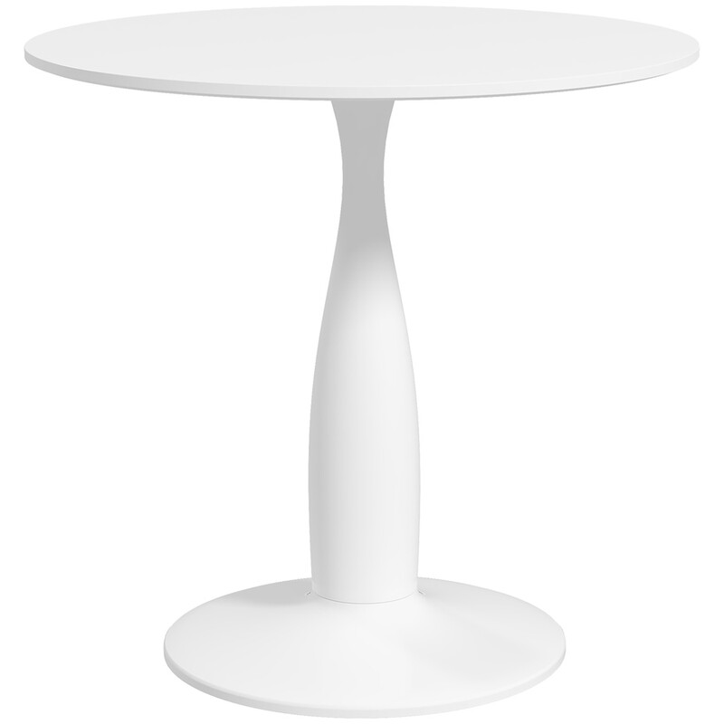 Dining Table Modern Round White D:80cm