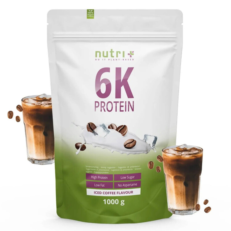 Nutri+ 6K Proteinpulver Vegan 1 kg Eiskaffee