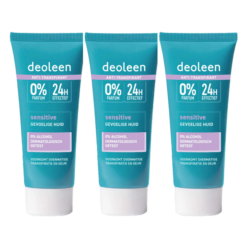 DEOLEEN Sensitive Crème anti-transpirant 50 ml (3-pack)