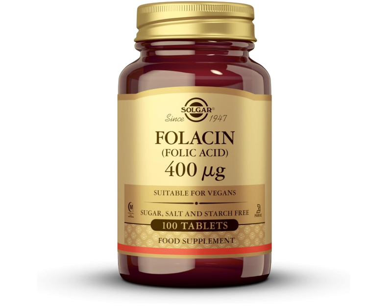 Solgar Folacin Folic Acid Maternal & Cell Health Support 400 µg - 100 Tablets