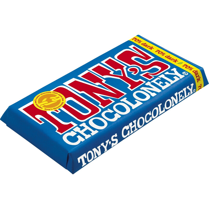 Tony's Chocolonely Dark Chocolate Bar - 180g, 70% Belgian Fairtrade Chocolate, Gift, Vegan - Image 4