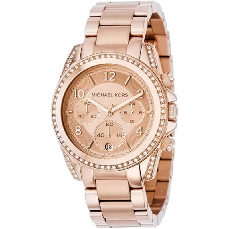 MK5263 Rose Gold Plated Blair Quartz Chronograph Movement Watch