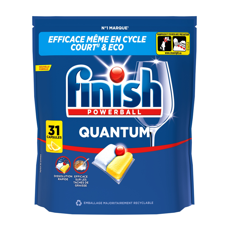 Finish quantum capsules lave vaisselle citron x31 - vue 1