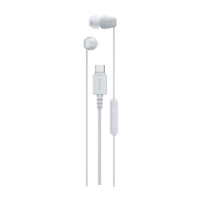 Sony IER-EX15C Bedrade In-ear Headset Bellen/Muziek USB Type-C Wit